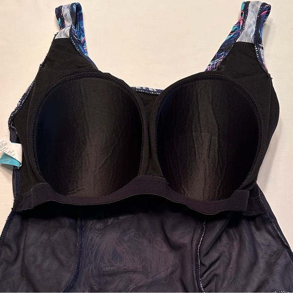 Multi-colored Blue Beach Belle Skirted 1-pc Swimsuit - Picture 7 of 8